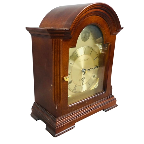 133 - London Clock Company Battery Operated Wooden Cased Mantle Clock