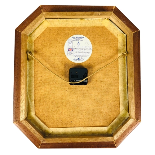 134 - Battery Operated Quartz Wall Mounted Clock in a Pocket Watch Style