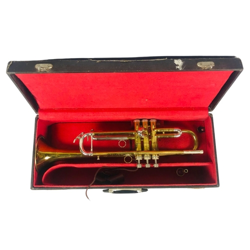 177 - Cased with mouthpiece. Trumpet   Rose Hill Instruments. serial no 627909