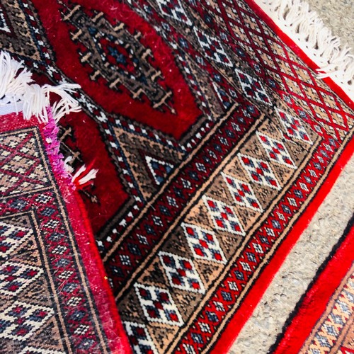 214 - 3 x Middle Eastern Prayer matts/rugs - Each with a Red Ground in Persian Tekke and Afghan Styles.Lar... 