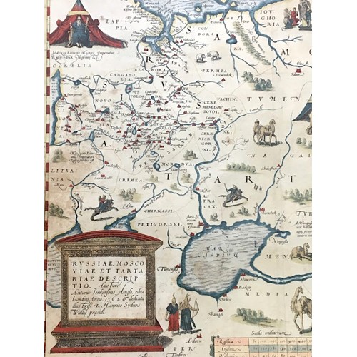 248 - 19th Century Print of a 16th Century Map of Tartari and surrounding areas. Height 35cm Width 45cm... 