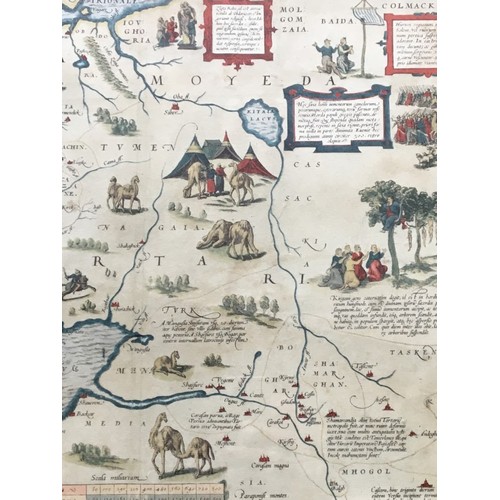 248 - 19th Century Print of a 16th Century Map of Tartari and surrounding areas. Height 35cm Width 45cm... 