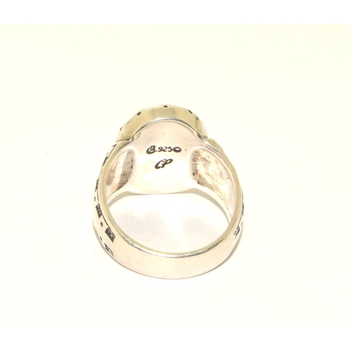 403 - 925 silver mother of pearl vintage ring size P