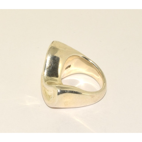 404 - 925 silver designer twist saddle ring size M