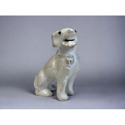 15 - A PAIR OF CHINESE DEHUA PORCELAIN DOGS. Qing dynasty, Kangxi period (1662-1722) Modelled as seated d... 