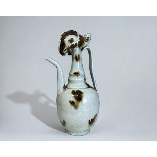 54 - A Song style Chinese porcelain 'chicken' wine ewer.
Brown splashed glaze.
Height - 30cm