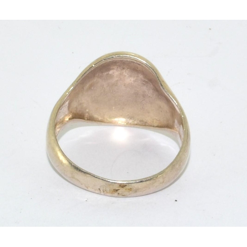 412 - 925 silver gents signet ring size O