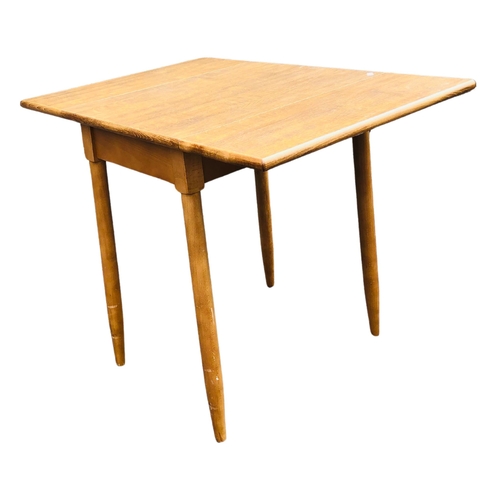 20 - Mid century style oak  Drop Leaf Table approx 60 x 90cm extended