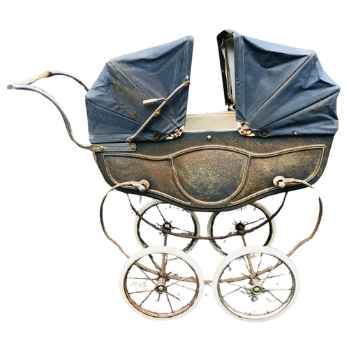 48 - Triang Vintage Twin Dolls Pram