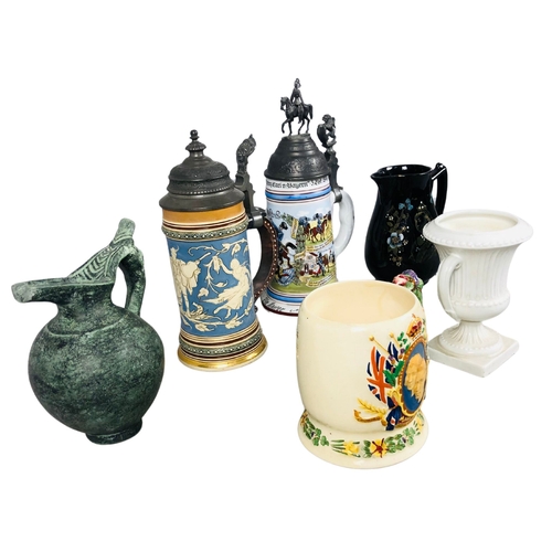 56 - Collection of Steins and Other Ceramic Items