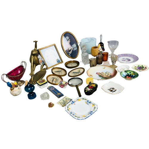 57 - Collection of Collectable Items to include Georgian glass, miniature pictures etc.