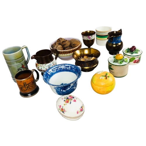 58 - Collection of Ceramic Items including Preserve Jars Etc