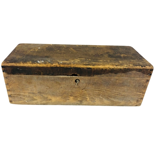 73 - Vintage Pine Wooden Box