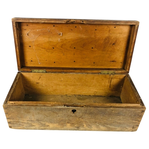 73 - Vintage Pine Wooden Box