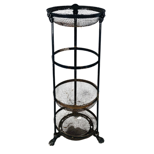 81 - Cast Alloy Plant Baskets on a Stand with Paw Feet