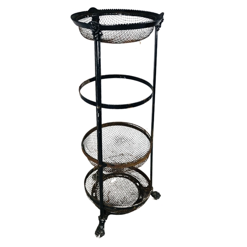 81 - Cast Alloy Plant Baskets on a Stand with Paw Feet