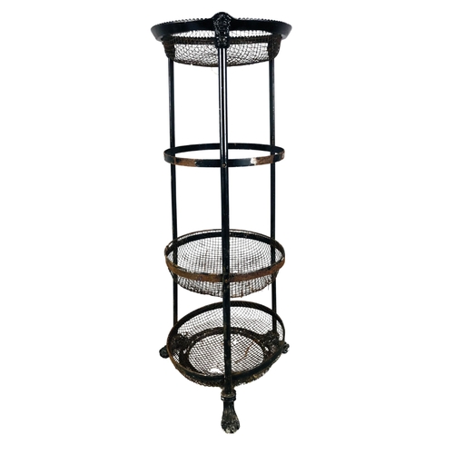 81 - Cast Alloy Plant Baskets on a Stand with Paw Feet