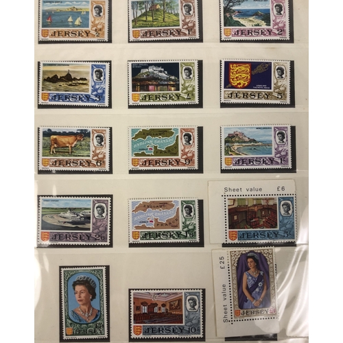 237 - Stamp Albums in Cases x 3 - Jersey, Guernsey and the Isle of Man. Approximately 50+ Leaves in each A... 