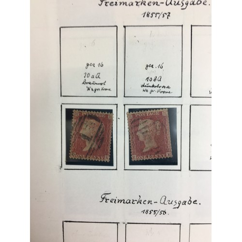 238 - Stamp Album Containing English stamps 1841-1981. Victorian Examples Penny Reds, 5 Shillings, Six Pen... 