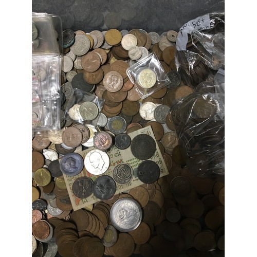 283 - 12.5 kg+ of Coins! Various dates and Countries all in a Plastic container to include:Georgian, Victo... 