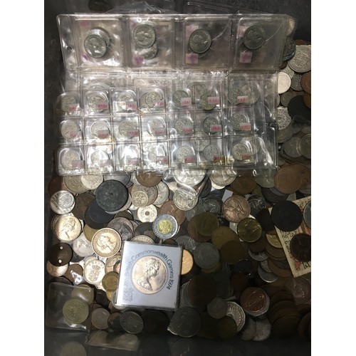 283 - 12.5 kg+ of Coins! Various dates and Countries all in a Plastic container to include:Georgian, Victo... 