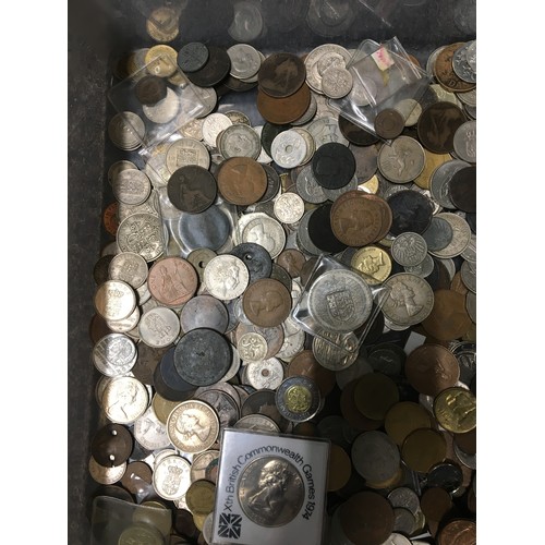 283 - 12.5 kg+ of Coins! Various dates and Countries all in a Plastic container to include:Georgian, Victo... 