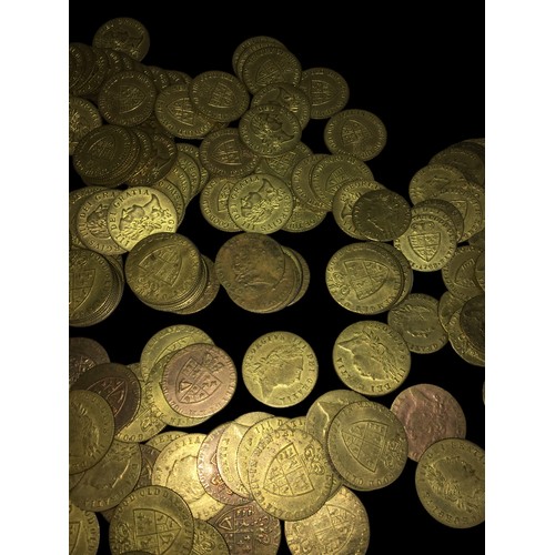 280 - Large Quantity of Replica George III Spade Guineas, 1797, 1768 (250+!). Your own Treasure Horde!