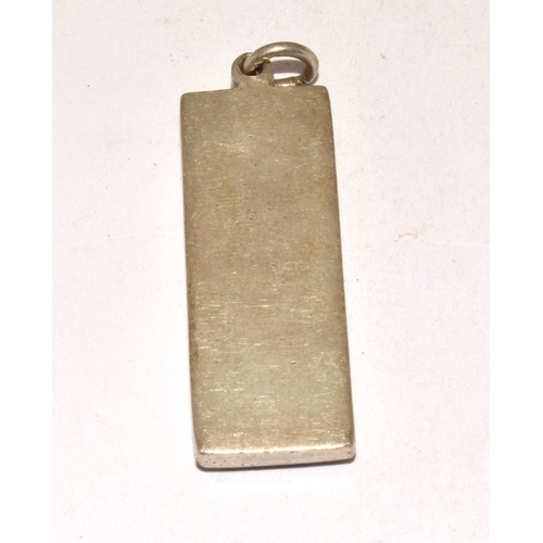 213 - 925 silver full hallmark silver Ingot 31g