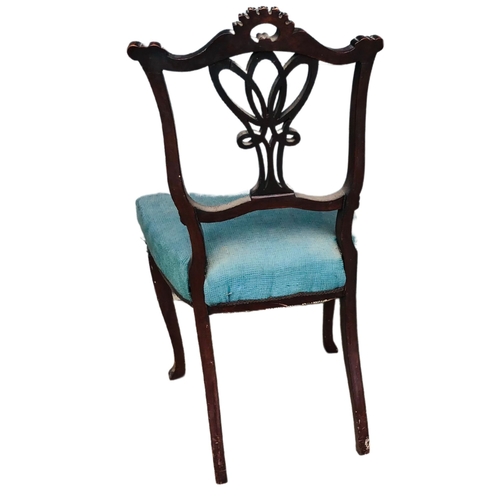 14 - Three Victorian Mahogany Dining Chairs A/F