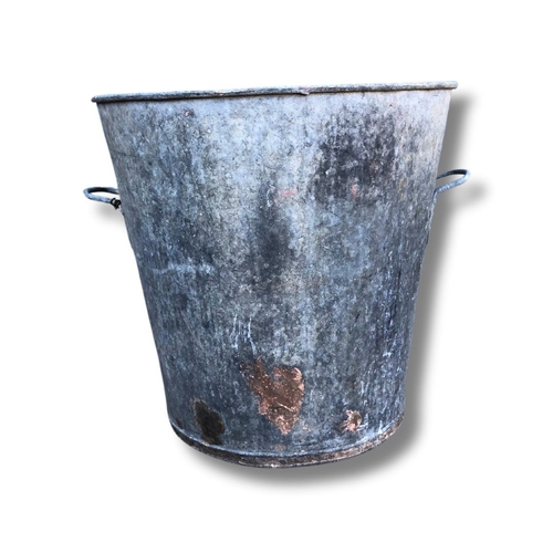 323 - Galvanised Bin with Handles