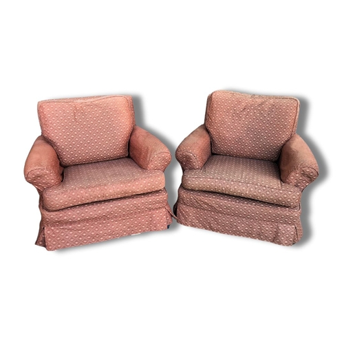 330 - Pair Single Seater Armchairs
Pictured with and without covers on one