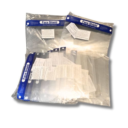 343 - 10 x Face Shield Disposable PET SG005