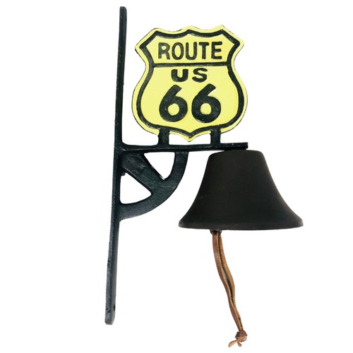 356 - A metal wall hanging Route 66 door bell ref 23