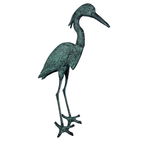 357 - Large metal standing Pond Heron 85cm tall ref 34