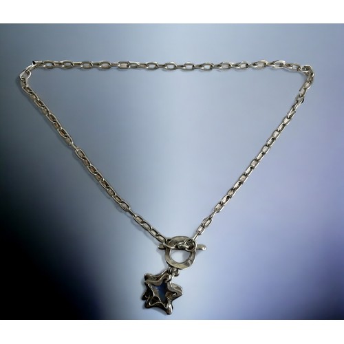 225 - Necklace with integral stars pendant. Bu Danon jewellery.