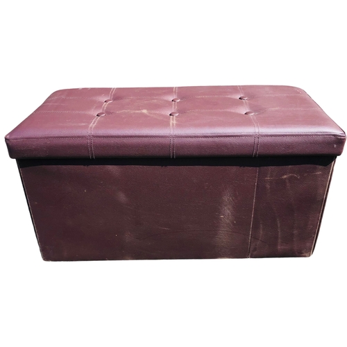 14 - Faux leather Storage Blanket Box with Internal Shoe Storage Compartments