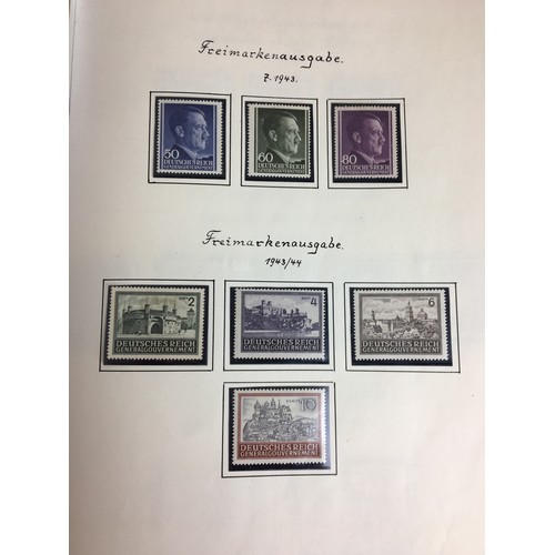 239 - German Stamp Albums x 3 - 1887-1945. 150+ Pages, Stamps Some Loose majority Mounted. German occupati... 