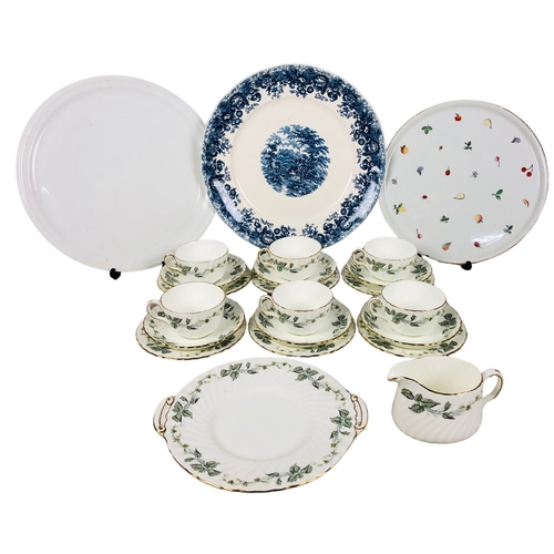 63 - Minton Greenwich pattern part tea set