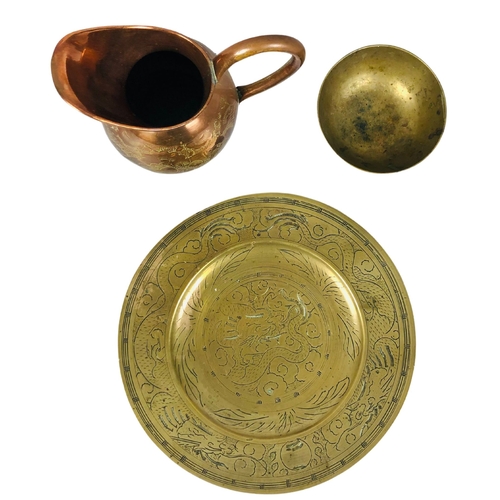 104 - Collection of brass and copper middle eastern Items