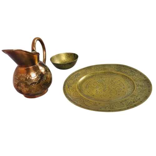 104 - Collection of brass and copper middle eastern Items