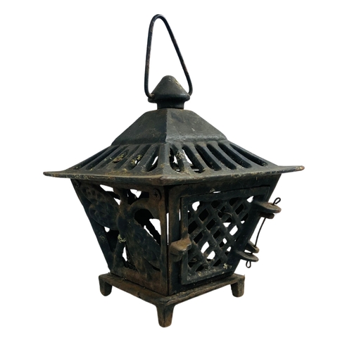 186 - Oriental style cast metal Lantern