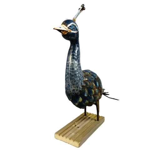 187 - Metal Peacock Garden ornament