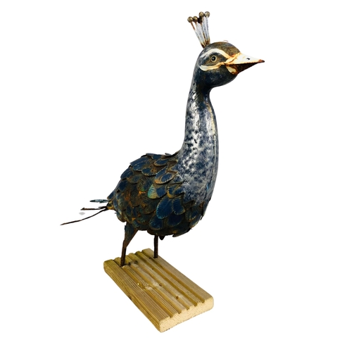 187 - Metal Peacock Garden ornament