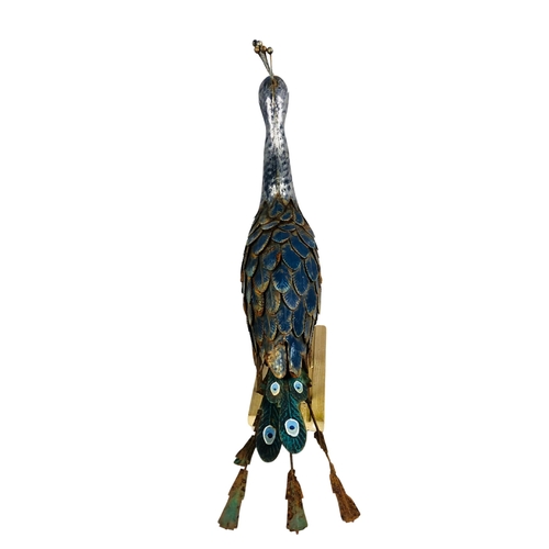 187 - Metal Peacock Garden ornament