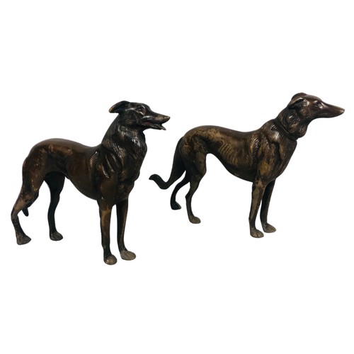 294 - Bronze statues of a Pair of Dogs ref 7