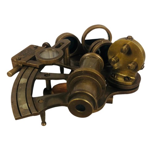 297 - A brass small ship sextant ref 20