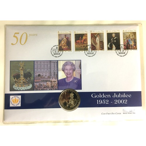 288 - Westminster Coin Albums x 2. Having 26 Certified First Day Cover Coins. $5, Crowns, 50p's, 50c's, Pe... 