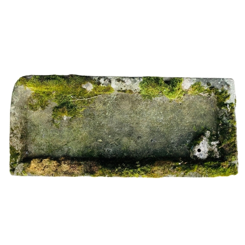 351 - Reclaimed Shallow Stone Trough 95cm long