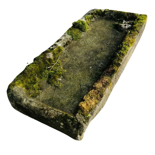 351 - Reclaimed Shallow Stone Trough 95cm long