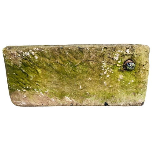 351 - Reclaimed Shallow Stone Trough 95cm long